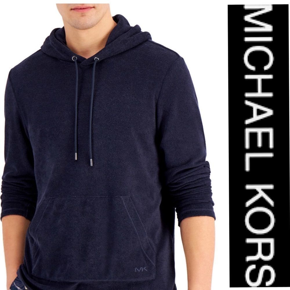 Michael Kors Men's Regular-Fit Terry Hoodie Large - Picture 2 of 11